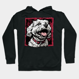 Retro Art Bichon Frisé Dog Lover Hoodie